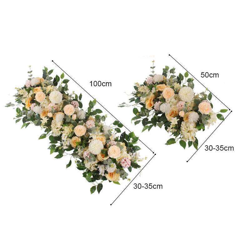 50/100CM Silk Peonies Rose Artificial Floral Row Decor Marriage Iron Arch Backdrop DIY Wedding Flower Wall Arrangement Supplies Y260130