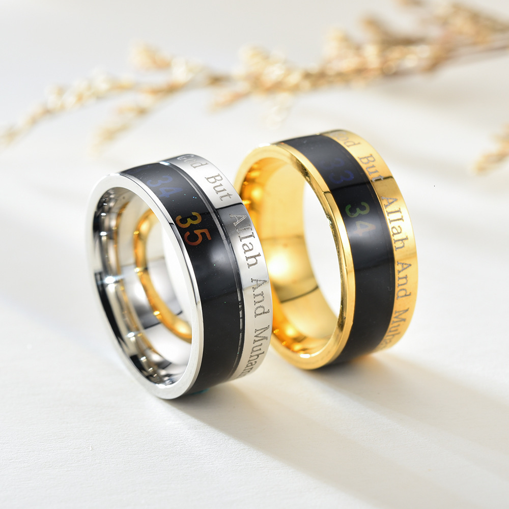 Stainless Steel New Model Temperature Mood Fashion Couple Rings Slin Exclusive Source Manufacturer Sales