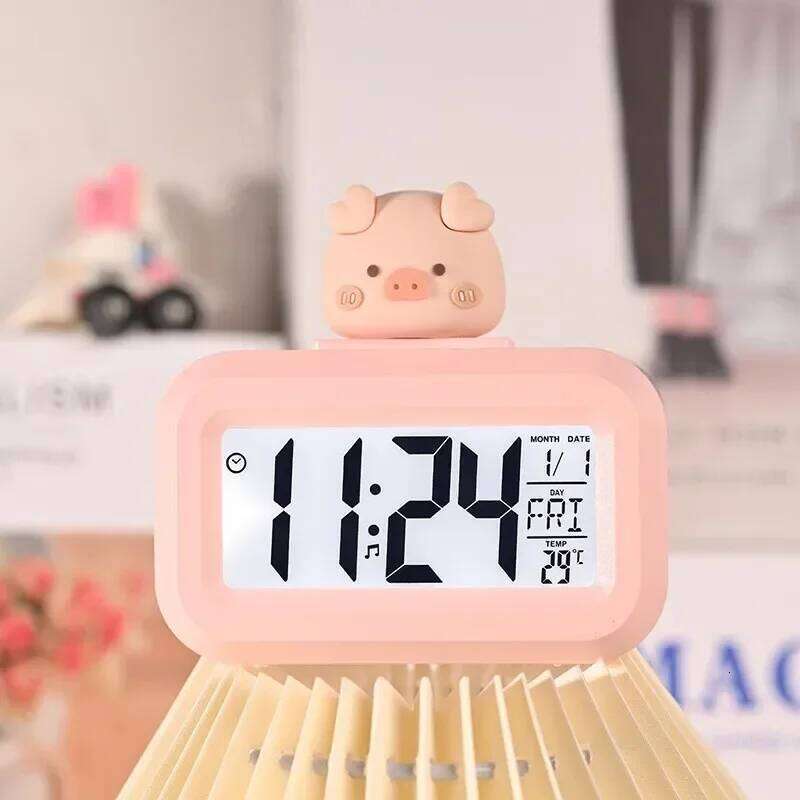 Cartoon Music Stopwatch for Studying Time Management Date Countdown Timer Digital Table Clocks Reminder Desktop Alarm Clock W260130