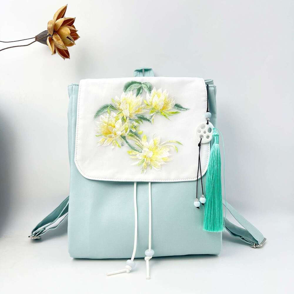Factory Direct Sale Han Element Hanfu Suzhou Embroidery Backpack Casual Versatile Ancient Style Bag Wholesale MASA