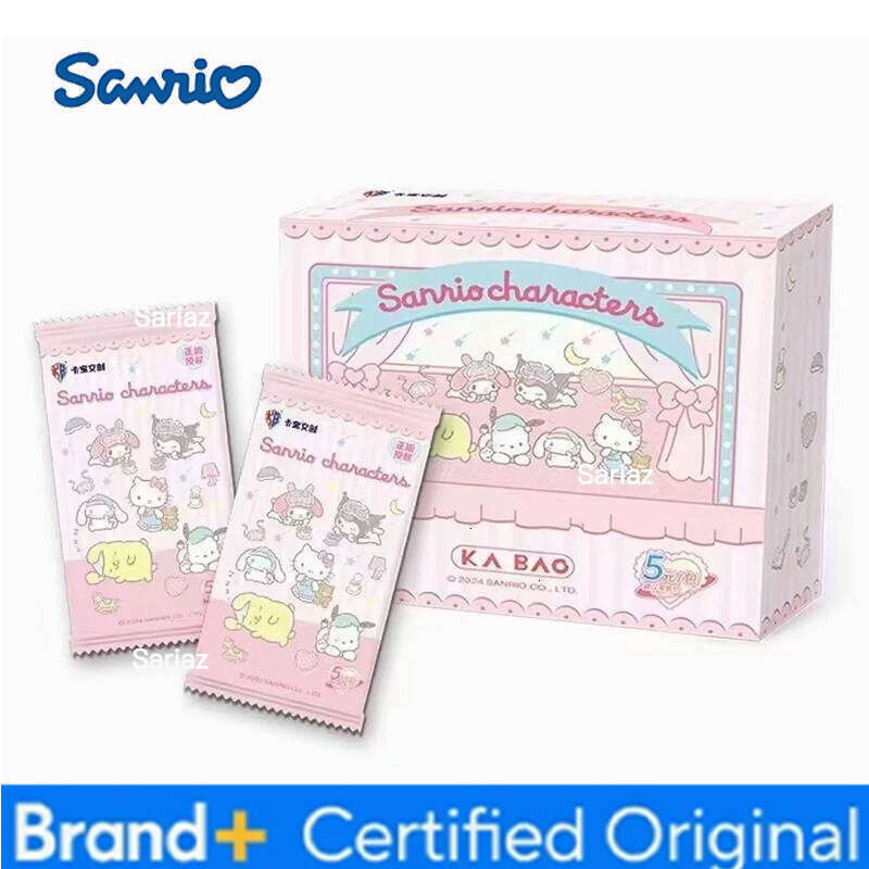 Sanrio Genuine Kuromi Hello Kitty Shining Cards Cartoon My Melody Cinnamoroll Collectible Game Trading Card Kids Toys Gifts H260130