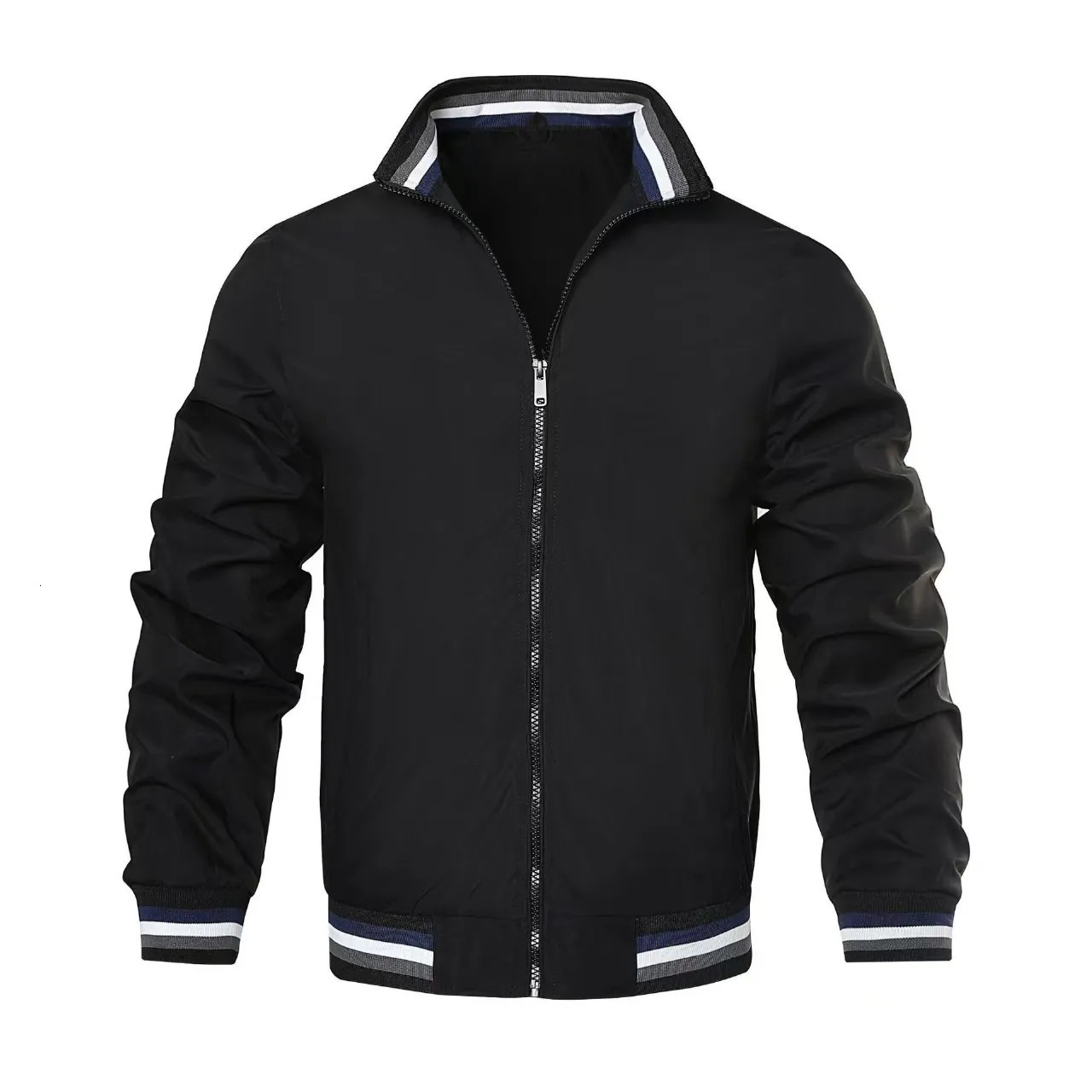 2025 Spring Summer Bomber Jacket Men Black Casual Slim Fit Baseball Mens Jackets Autumn Fashion High Quality Jackets for Men 260122