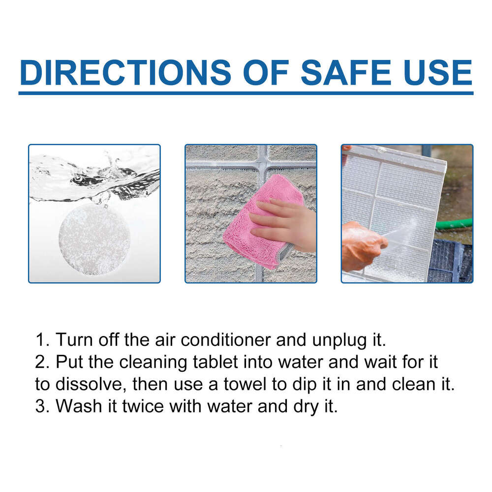 Jakehoe Air Conditioner Cleaning Tablets Home Use, Special Indoor Units, Removes Odors and Scale, Suitable for Wall-Mounted Units S260130