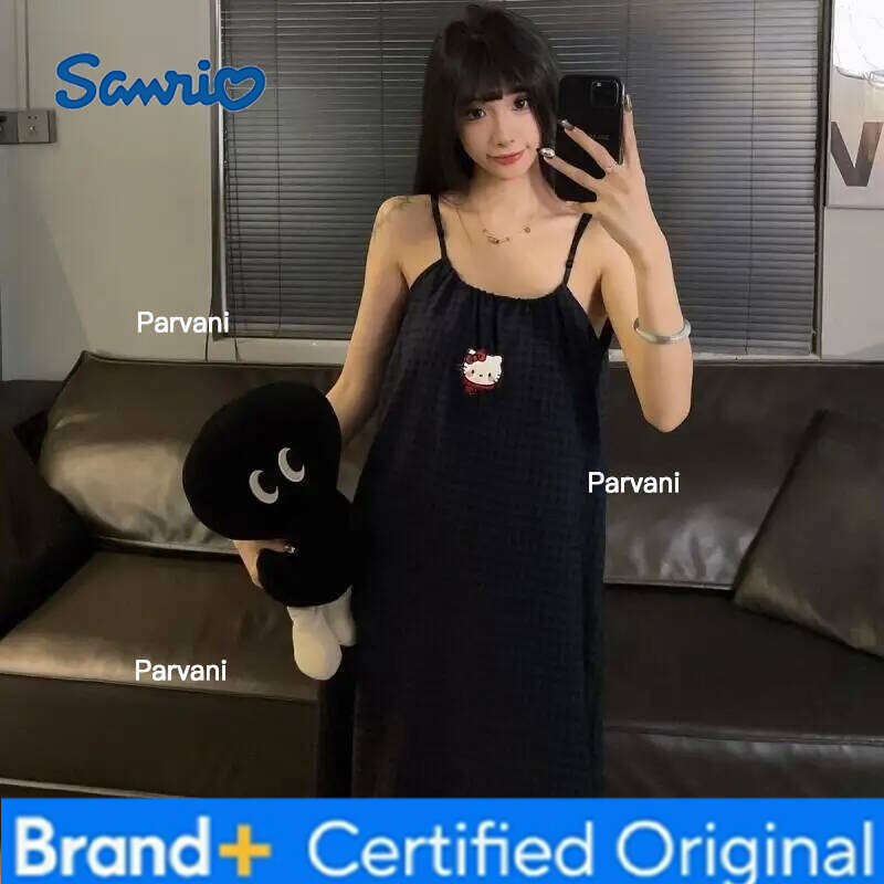 Sanrio s Sweet Nightgown Hello Kittys Pajamas Loose New Style Clothes Simple Trendy Print Creative Hot Selling High End Gifts H260130