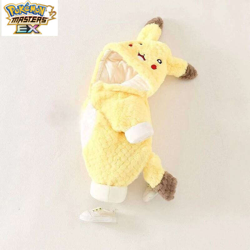 Pokemon Pikachu One-piece Clothes Anime Cosplay Hooded Warm Pajamas Cute Baby Children's Toys Christmas Gift L260129 - view 4