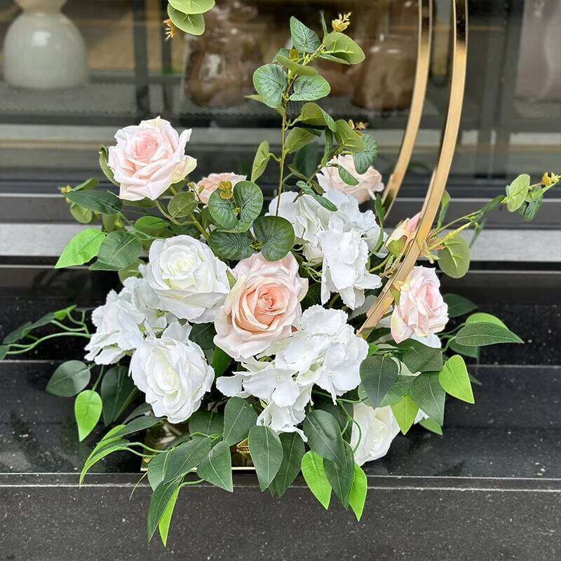 Artificial Roses Table Placement Hanging Flower Arrangement Wedding Stage Display Window Exhibition Hall Decor props W260130