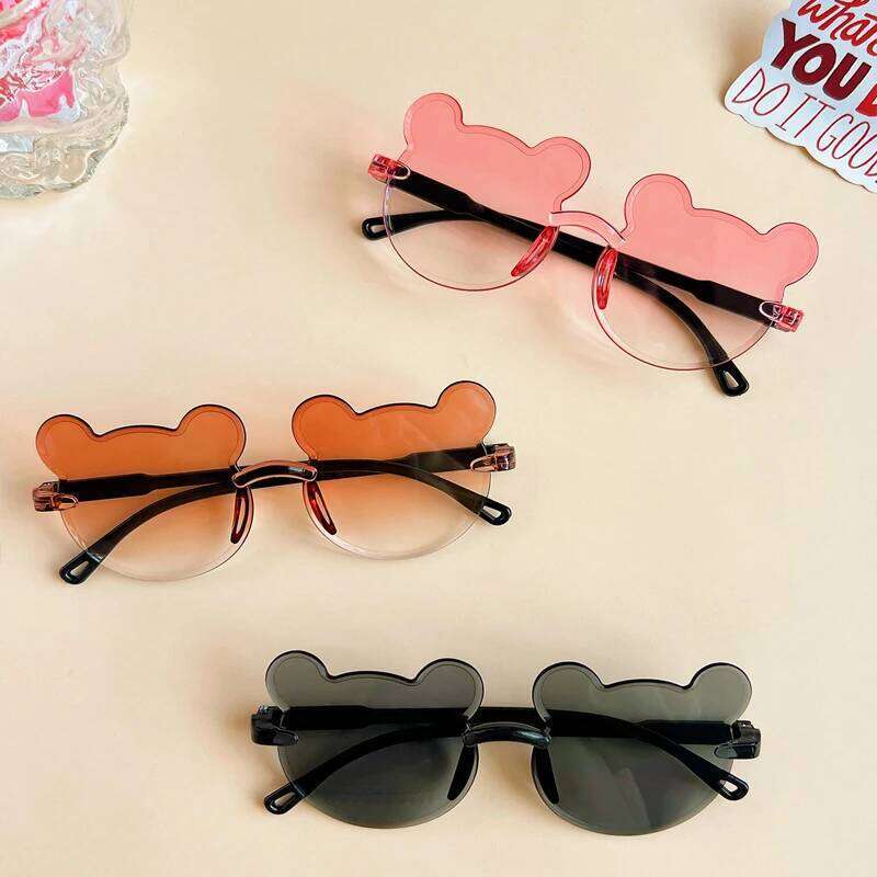 New Children Girls Fashion Cute Bear Shape Colors UV400 Baby Lovely Outdoor Protection Sunglasses Kid Sun Glasses H260130