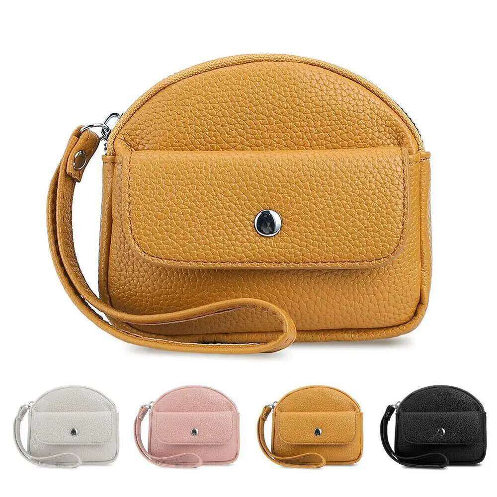 Retro Mini Handheld Wallet for women Korean style Zipper Coin Purse Zero wallet Clutch Earphone Pouch Small Item Bag Travel Z260130