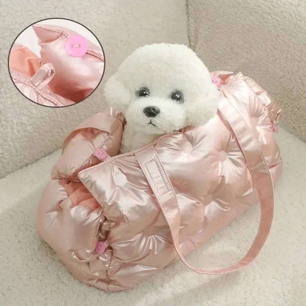 Winter Carrier Warm Handbag Small Cat Portable Pet Travel for Puppy One Shoulder Dog Outdoor Carry Bag - view 4