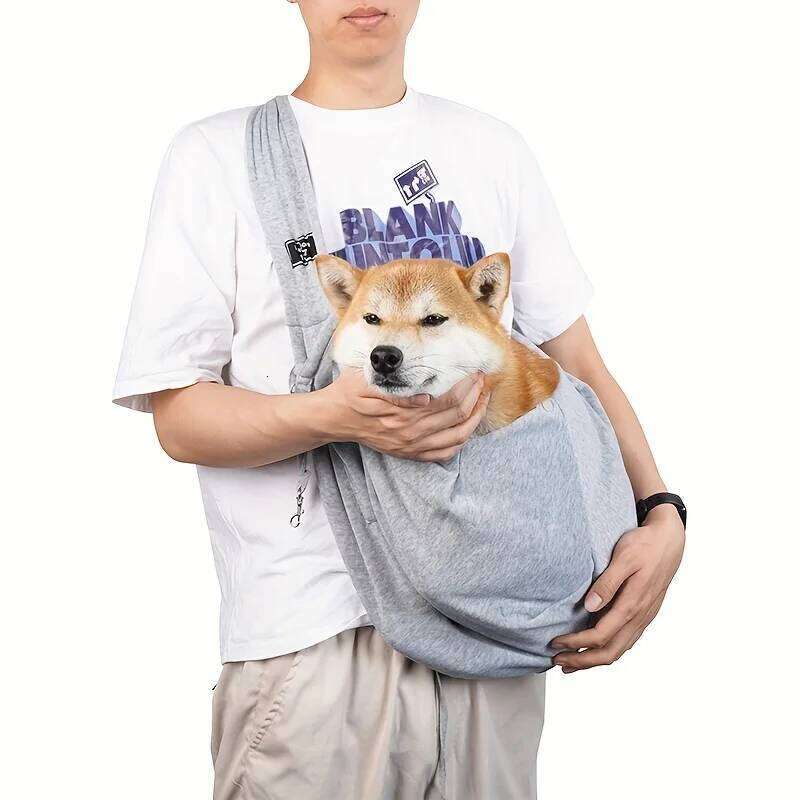 Sling Carrier Pet Shoulder Crossbody Bag, Portable Hands Free Double Sided Dog Travel Bag For Outdoor Supply 26H0130