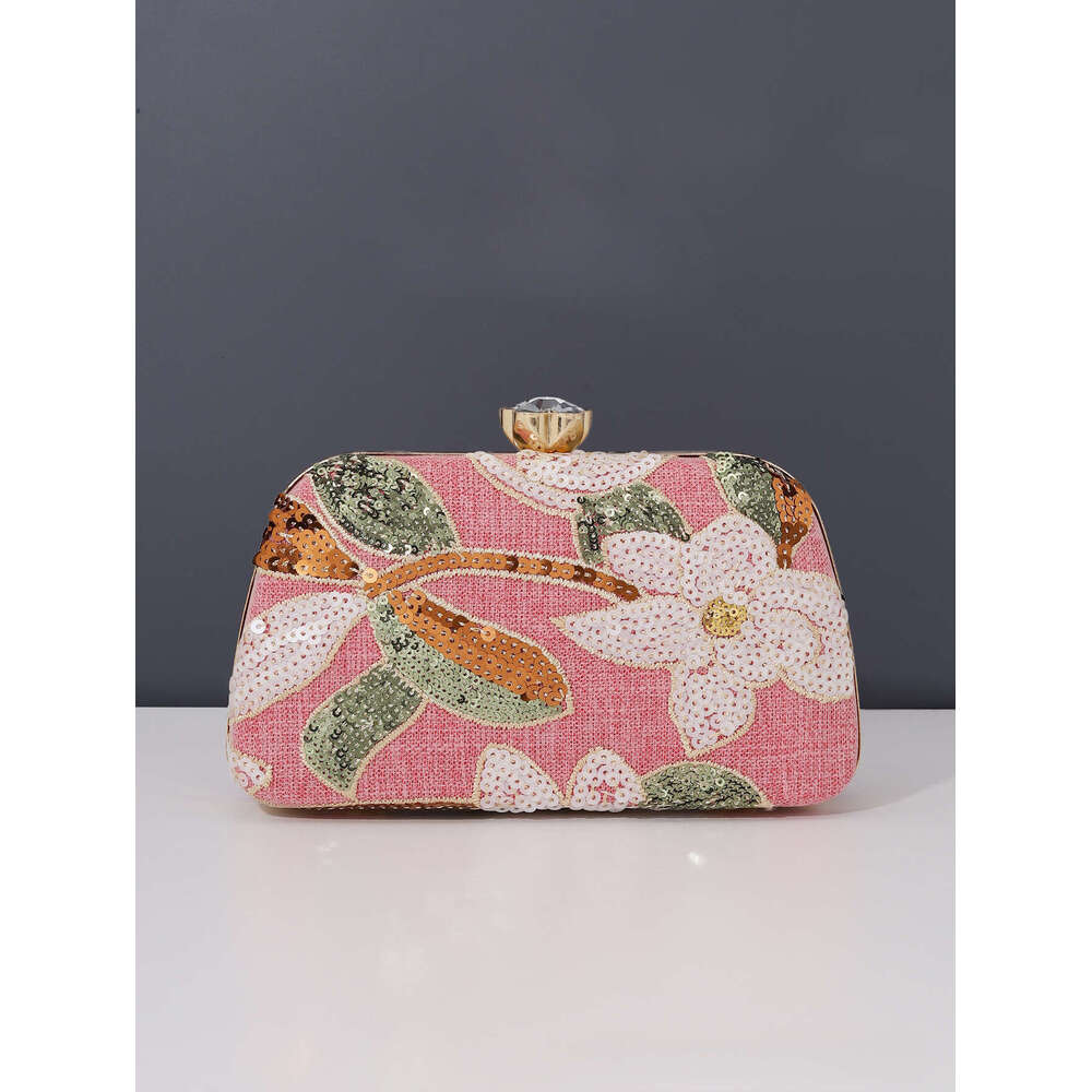 Hot Selling Embroidered Handmade Embroidery Chinese Style Sequin Niche Clutch Evening Bag handbag