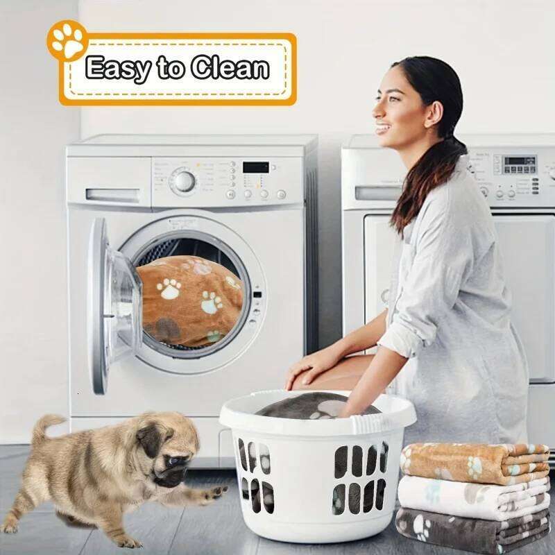 EFF 3PCS Soft Flannel Fleece Cat Dog Bed Mats Paw Foot Print Warm Pet Blanket Sleeping Beds Cover Mat For Pets Supplies 26W01130