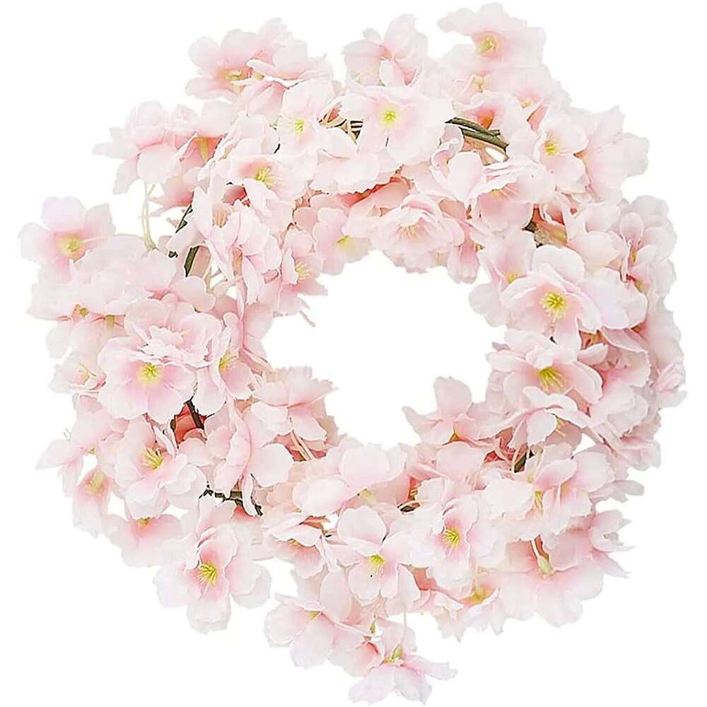 3PCS Cherry Blossom Hanging Vine Silk Garland Artificial Flower Faux Sakura for Wedding Garden Party Decor Y260130