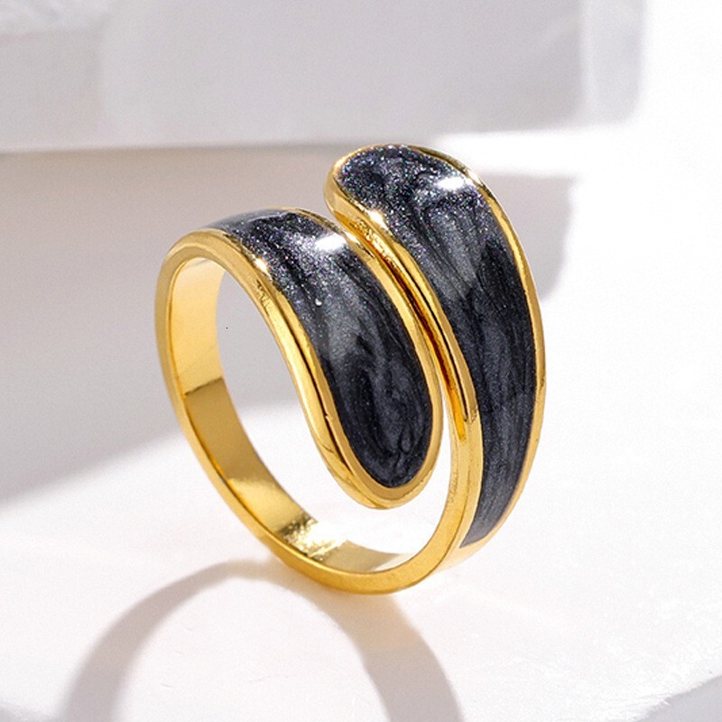 25 Years of Fashion Pressure Open Non-Fading Oil Drip Simple Minimalist Style Couple Ring Exclusive