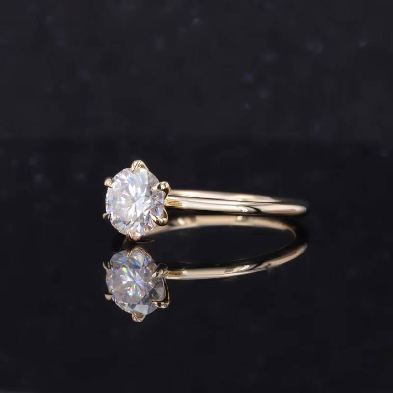 1ct D VS1 Round EX Cut Lab Grown Diamond Fine Jewelry Wedding Engagement Ring 10K 14K 18K Gold HPHT CVD IGI Certificate Rings