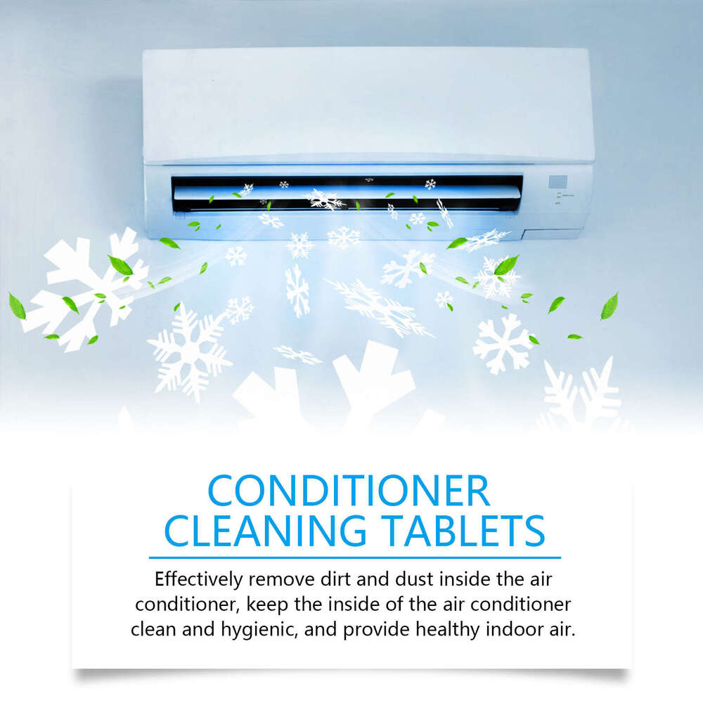 Jakehoe Tablets Household Air Conditioner Filter Net Wall-Mounted Indoor Unit Deep Cleaning Remove Dust Odor S260130