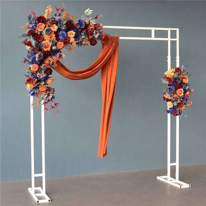 Customized Artificial Flower Arrangement Luxury Blue Orange Rose Floral Runner for Wedding Arch Backdrop Decoration Home Decor Y260130