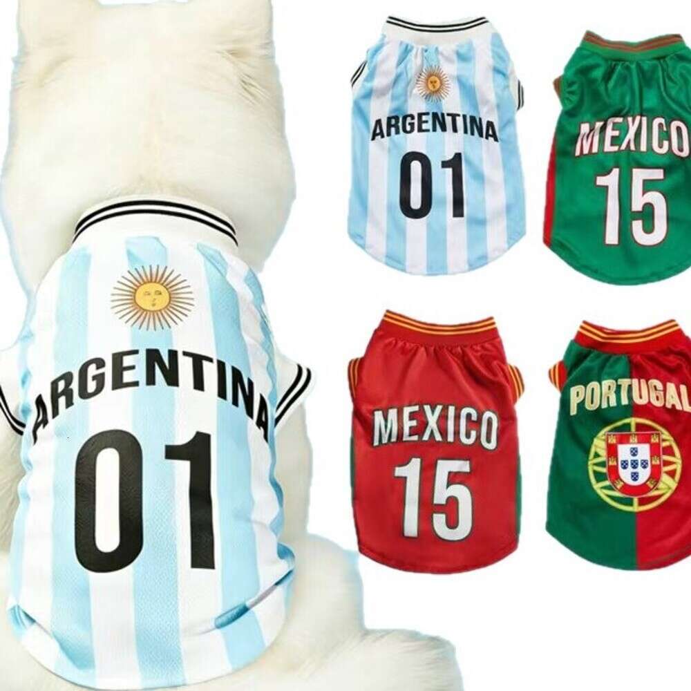 Pet Clothes New World Cup Basketball Uniform for Small and Medium Teddy Bichon Dogs Cats Spring Summer