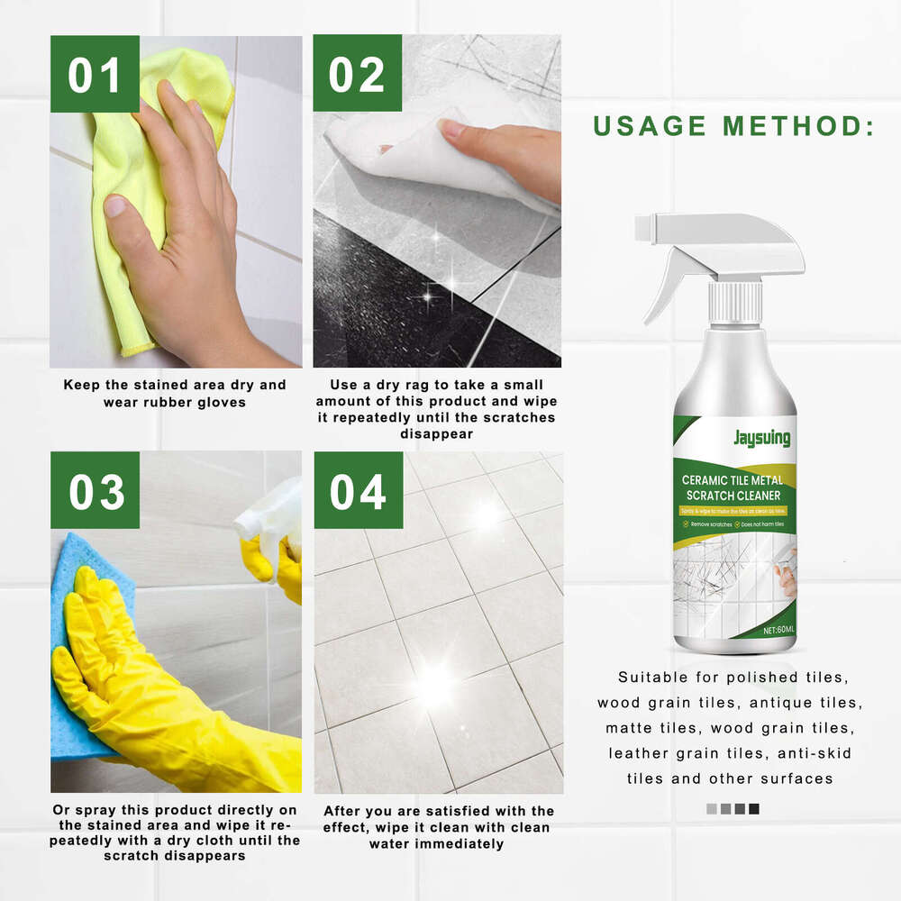 Jaysuing Kitchen and Bathroom Countertop Floor Wall Tile Scratch Repair Brightening Cleaner S260130