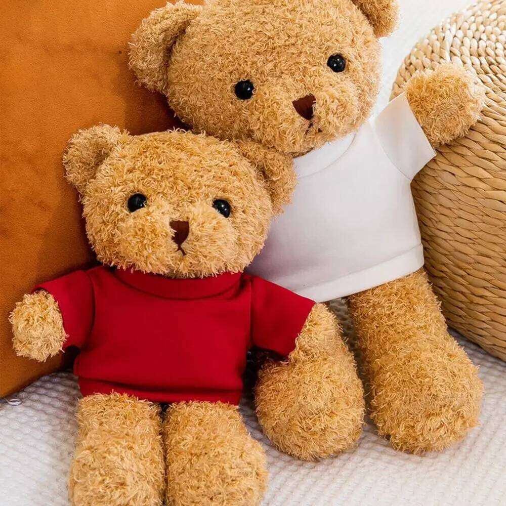 30cm Cute Wearing Sweater with Soft Teddy Bear Plush Toy Adorable Stuffed Animal Y260128