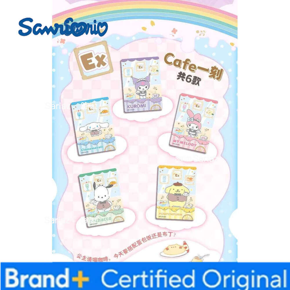 Sanrio New In Stock Mymelody Kuromi Sweet Moment Crystal Series 1 Collectible Card Blind Box Perfect Gift For Girls On Festivals H26013011