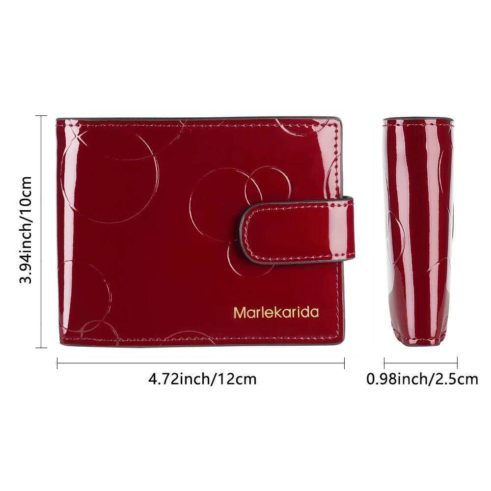 Fashion women's wallets Patent leather RFID Blocking Card Holder Purses for Women Short Bifold Wallet with Coins Pocket Handbags Z260130