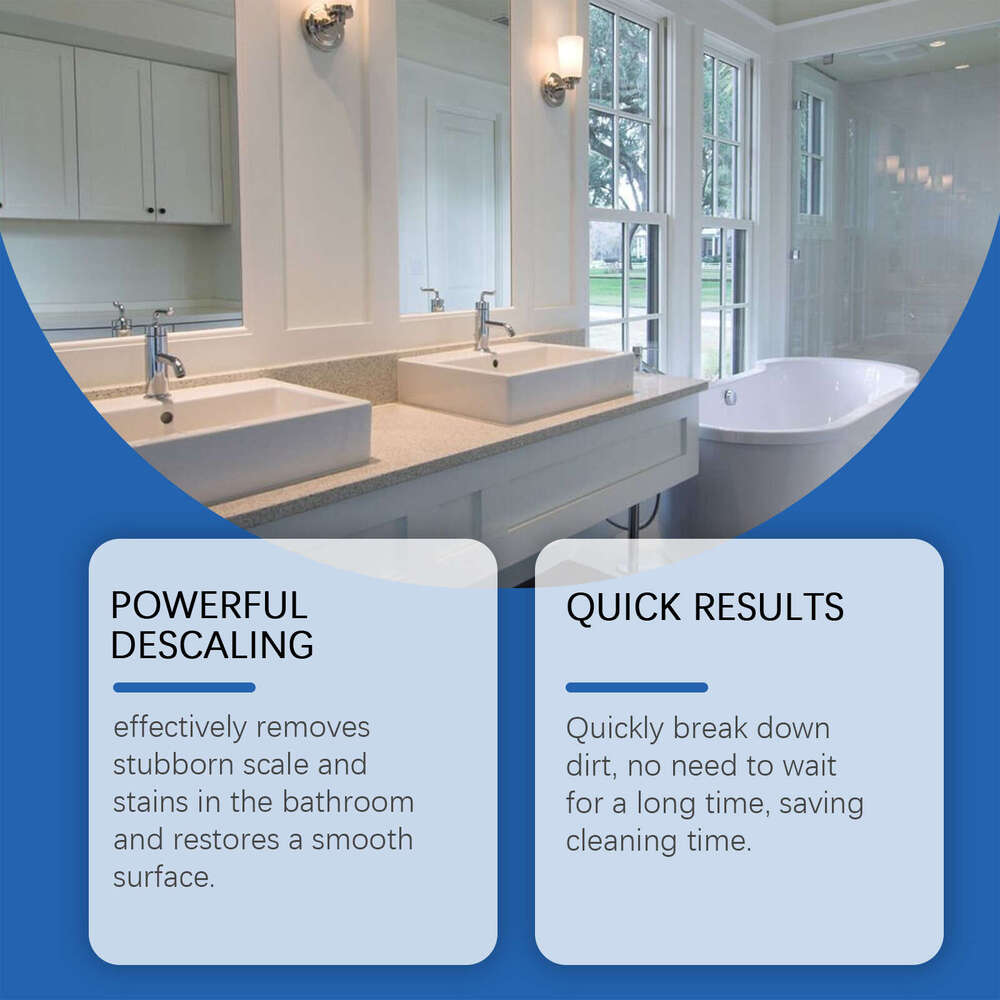 Jakehoe Removes Water Stains and Lime Scale, Cleans Surfaces, Bathroom Descaling Cleaner S260130