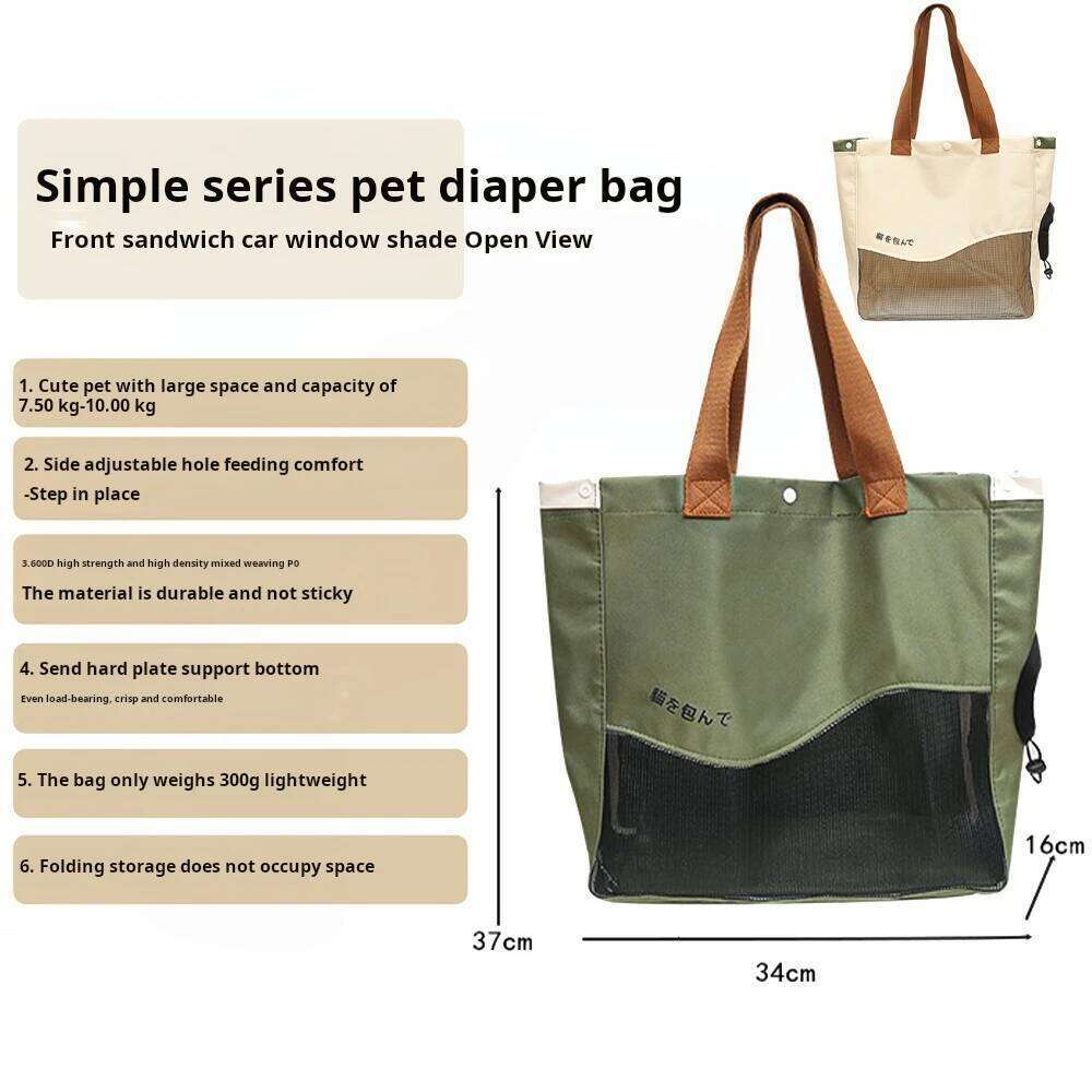 Breathable Carrier Bag Handheld Shoulder Tote Small Medium Dogs Cats Oxford Canvas Portable Outdoor Travel Pack Pet Supplies 26H0130