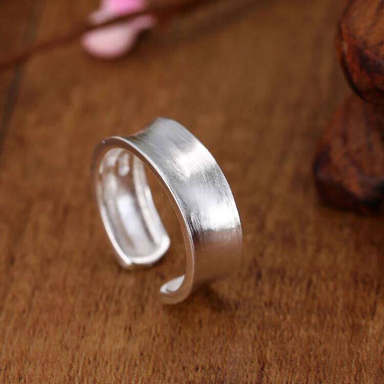 925 Rings Women geometry width Open Ring Hypoallergenic Sterling Silver Jewelry Gifts For Girls XJ260130