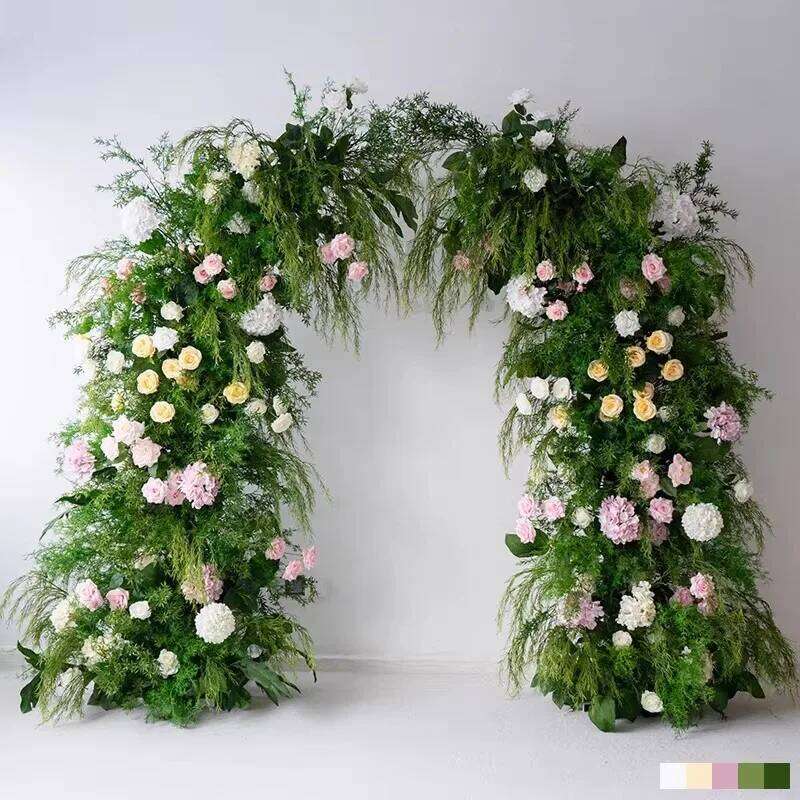 Customized Artificial Greenery Backdrop Mariage White Flower Arrangement Decoration Arch Y260130