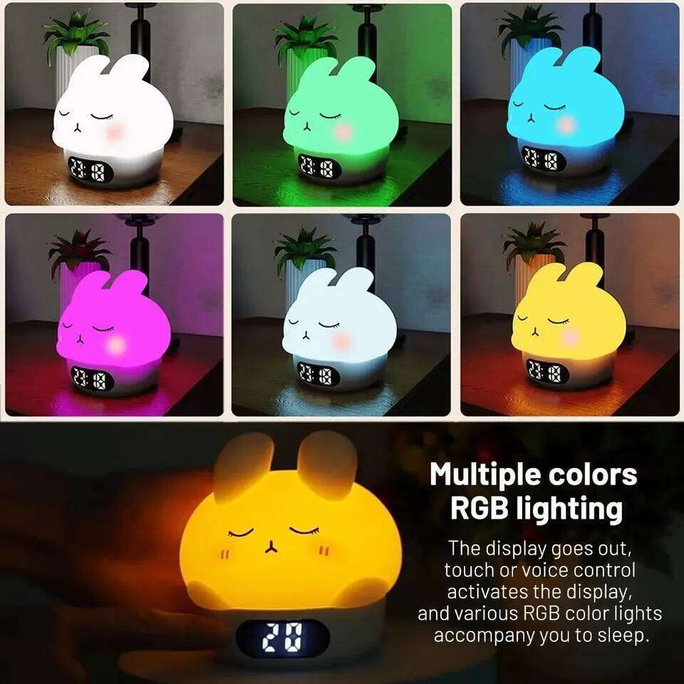 Cute Duck Shaped Silicone Lamp with USB Charging Adjustable Timer LED Colorful Night Light for Sleeping W260130