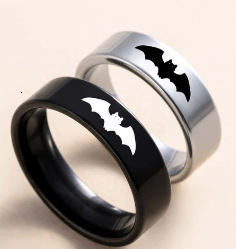 Fashion New Niche Couple Batman Eye Love Ring Factory Direct Sale Large Volume Discount