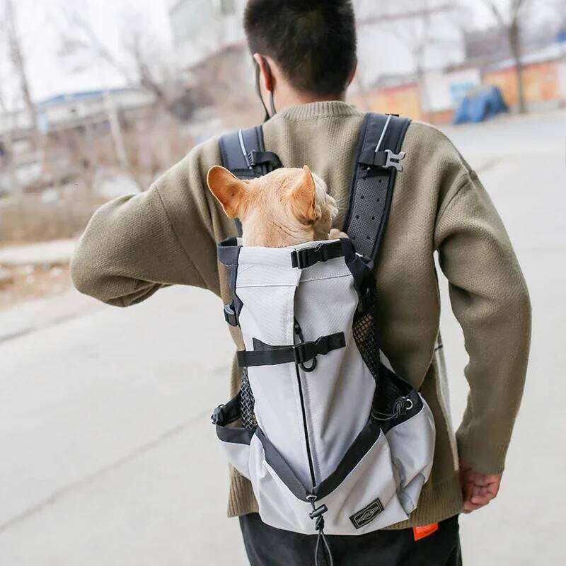 Outdoor Travel Puppy Medium Dog Backpack for Small Dogs Breathable Walking French Bulldog Carrier Bags Accessories Pet Supplies 26H0130