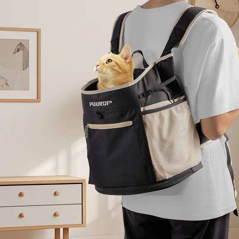 PUUROF Backpack for accessories Small cat go out break free walk dog dirty pet backpack Car bag 26H0130