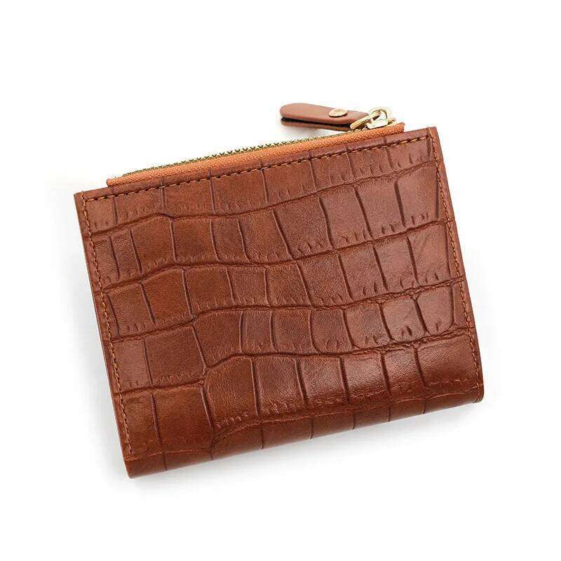 Crocodile Pattern Holder Women's Wallet Multi Color Snap Closure Mini Coin Purse Daily Commute Portable Slot Card Case Z260130