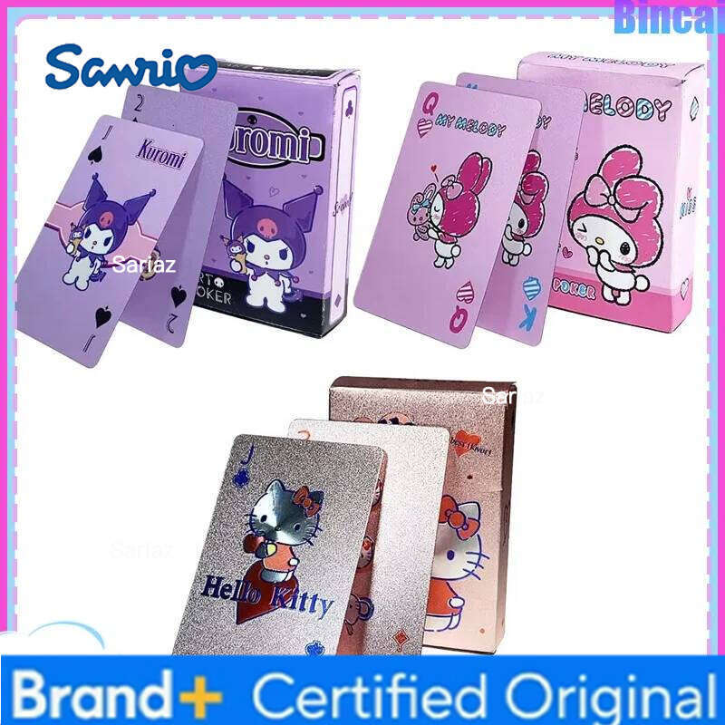 Sanrio Hello Kitty Playing Cards - Cute PVC Waterproof Durable Fold-Resistant Portable Board Game for Friends Gatherings Gift H2601301