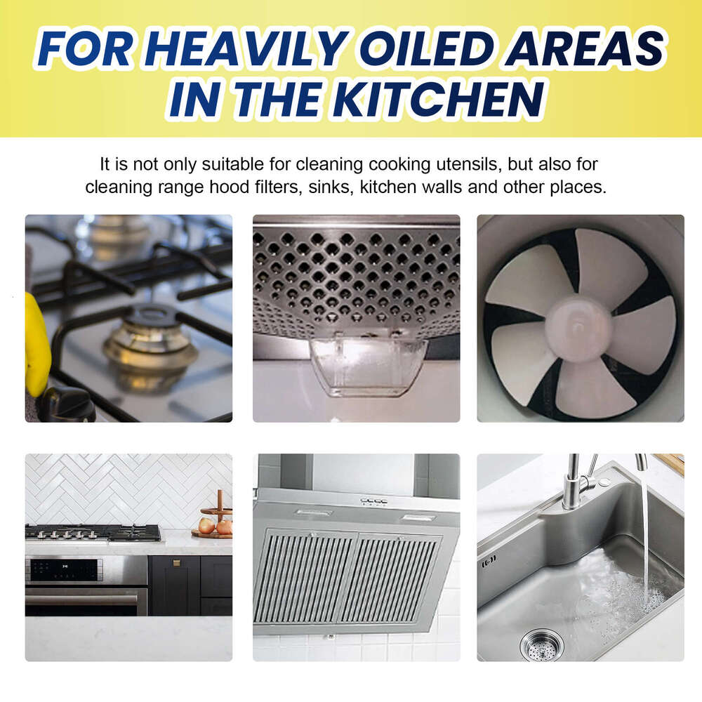 Jue-Fish Multi-Purpose Degreaser Kitchen Stove Cookware Range Hood Oil Stain Dirt Cleaner S260130