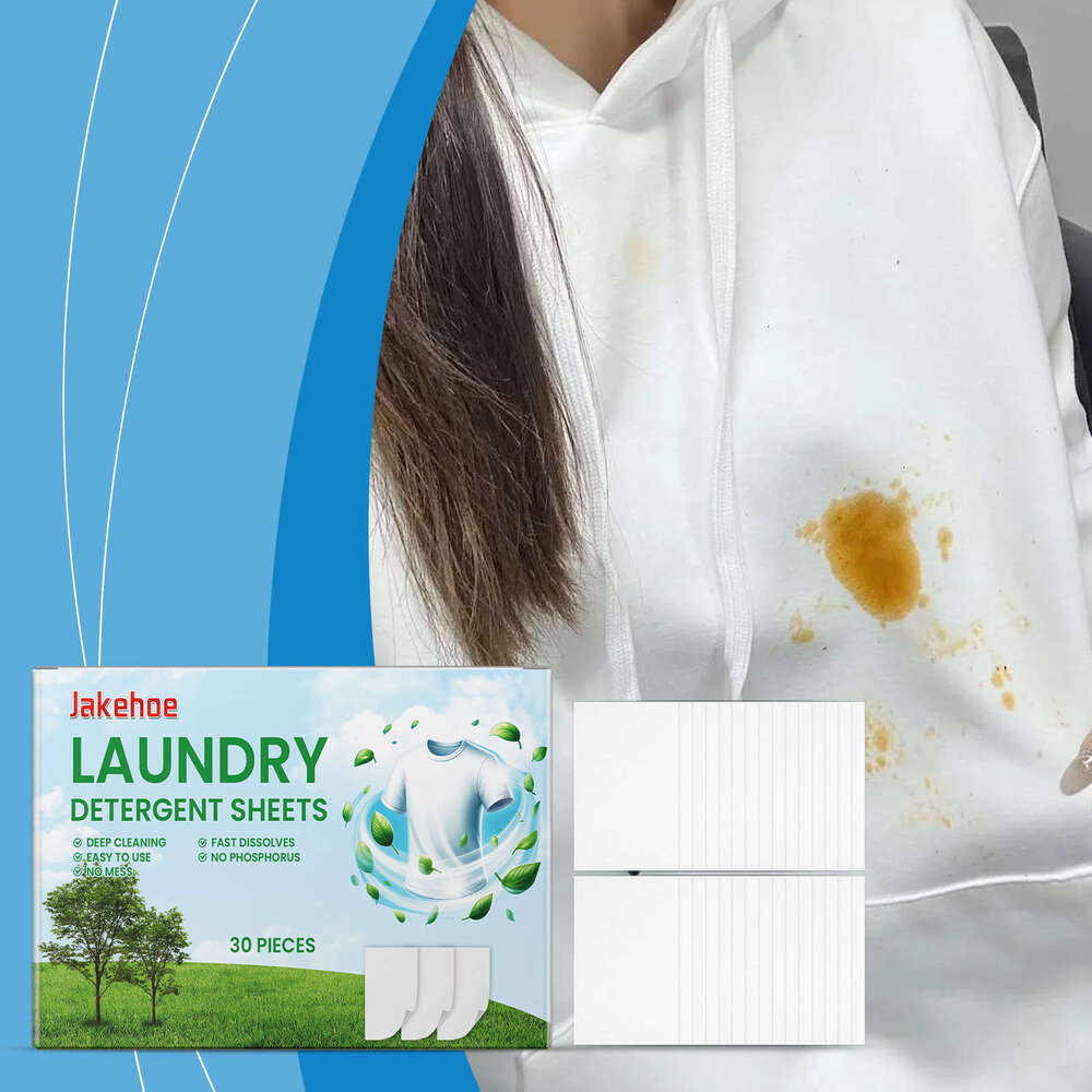 JAKEHOE Clothes Cleaning Stain Removal Convenient Household Fabric Care Long-lasting Fragrance Laundry Sheets S260130