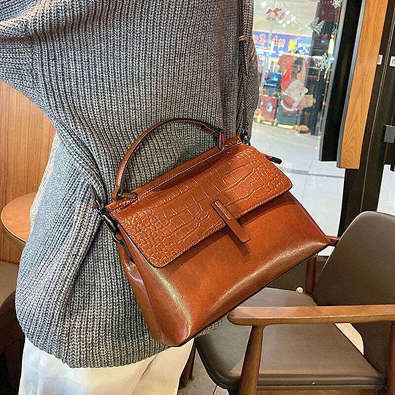 Burminsa Cowhide Genuine Leather Shoulder Bags For Women 2025 Luxury Designer Crossbody Purses Satchel Work Tote Ladies Handbags