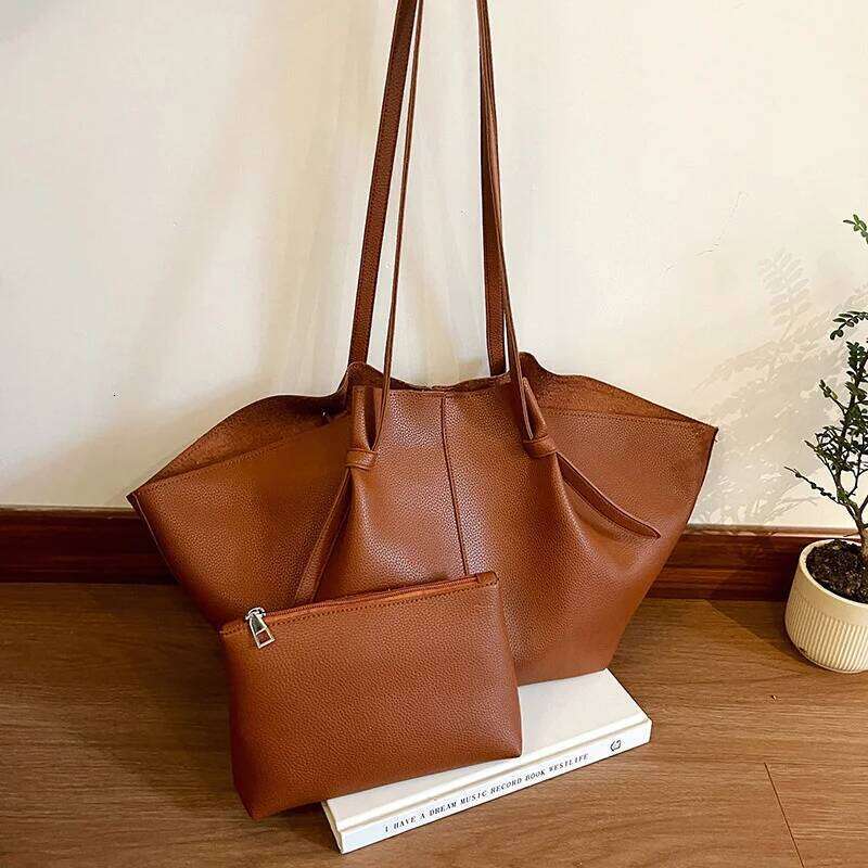 Fashionable Luxury PU Leather Handbag for Women Large Capacity Tote Bag with Top Handle Stylish Shopper Hobo Z260130