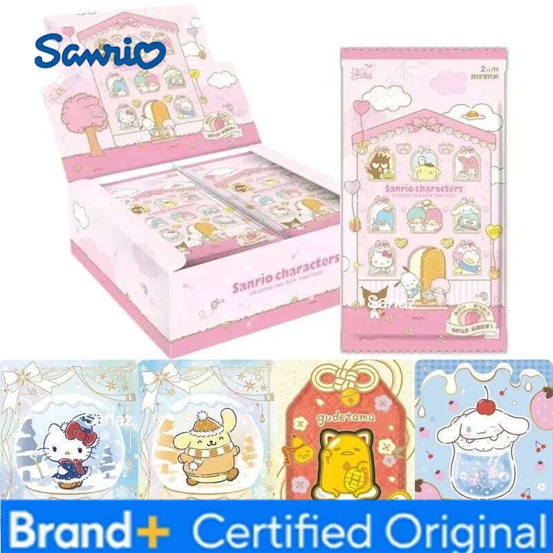 Sanrio KAYOU Genuine Family Series Cute Dream Card Fun Shadow Bag Warm Winter Snow Anime Collectible Cards Toy Gifts H26013011