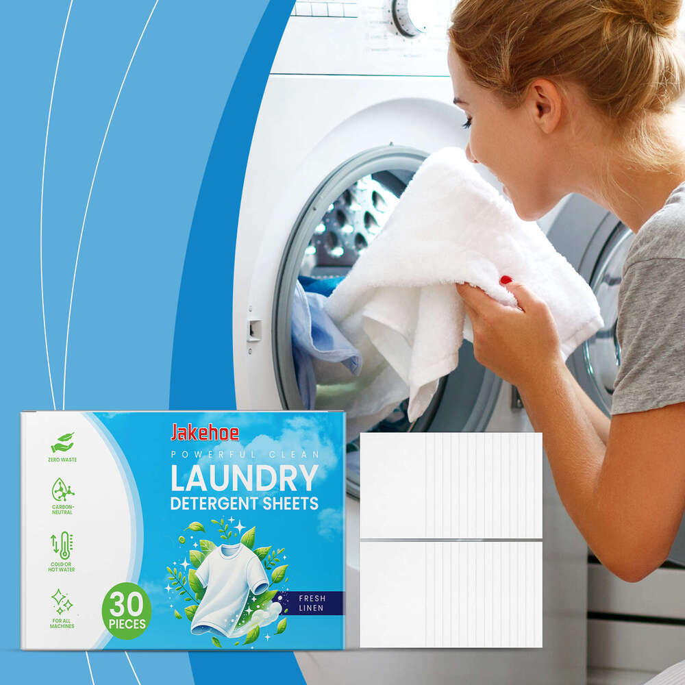 Jakehoe Clothes Oil Stain Gentle Cleaning Household Convenient Laundry Bubble Sheets S260130