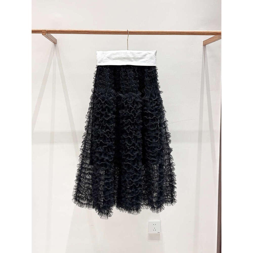 Zhihetang Winter New Fashion Versatile Elastic Waist Slimming Age-Reducing Mesh Half Puffy Skirt LEEGO LENS