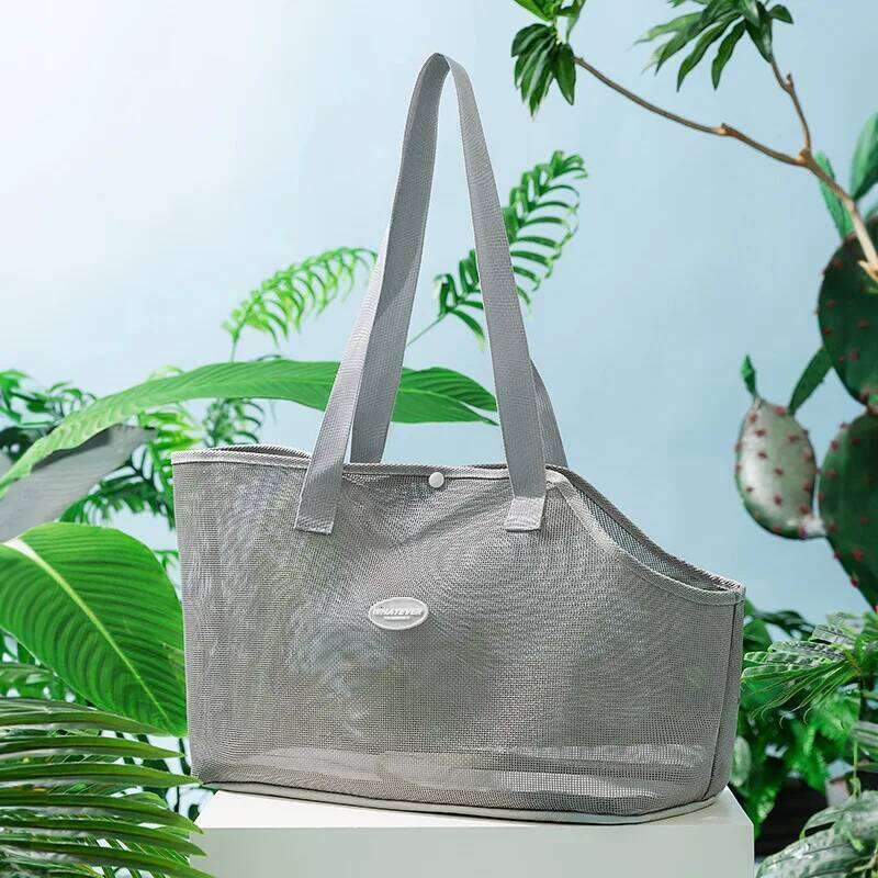 Summer Simple Mesh Breathable Anti-Escape Pet Single Shoulder Lightweight Cat Bag Small Dog Supplies 26H0130