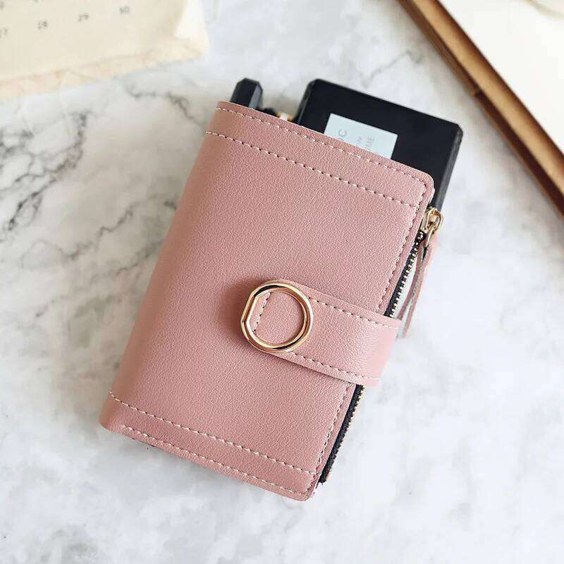 New Fashion Short Women's Wallet Zipper Card Holder Cute Female Coin Purse High Quality PU Wallets For Girls Z260130
