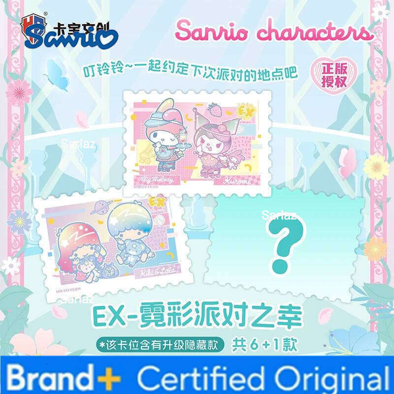 Sanrio Genuine Polaroid Series Family Flowers Luck HelloKitty Kuromi Pink Cute Anime Collection Card Kids Toys Gifts H260130