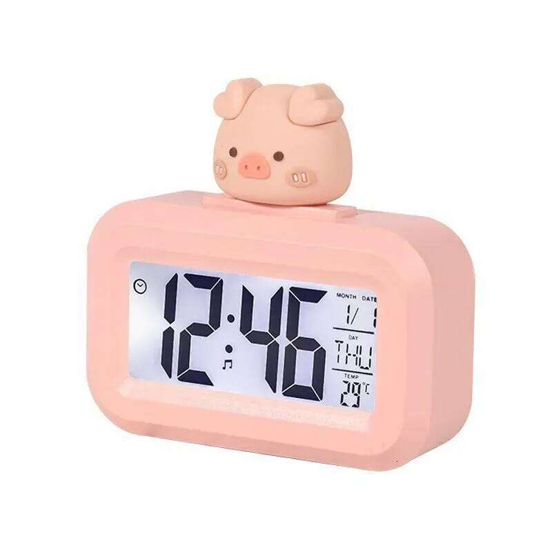 Cartoon Music Stopwatch for Studying Time Management Date Countdown Timer Digital Table Clocks Reminder Desktop Alarm Clock W260130