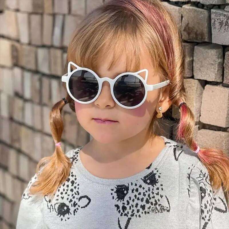2025 Little Cat Shaped Sunglasses Outdoor Cute Protection Beach Boys Girls Sun Glasses Shades Eyewear UV400 Oculos H260130