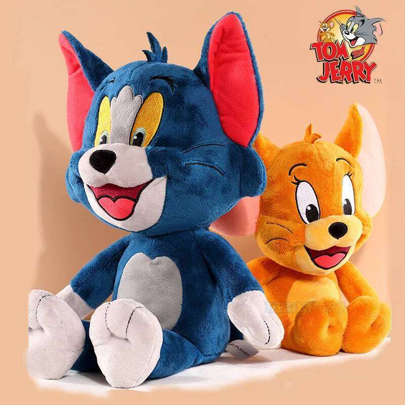 Anime Tom And Jerry Plush Toy Cartoon Movie Figures Cat Mouse Cute Plushies Stuffed Animal Doll Toys For Kids Gift Free Shipping Y260128