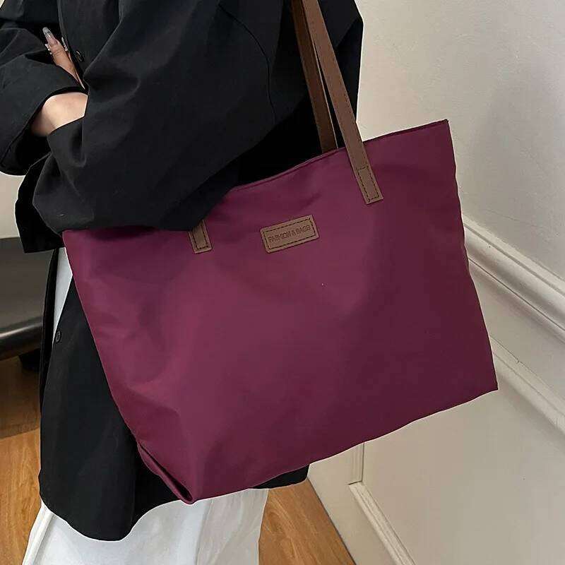 Casual Women's Oxford Cloth Shoulder Bags College Commuter Ladies Waterproof Tote Shopping Bag Large Capacity Female Handbags Z260130